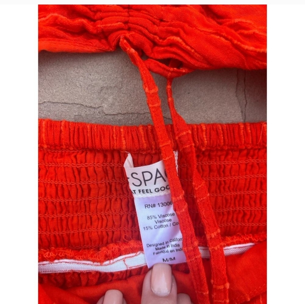 L*Space Orange Zuri Maxi Dress Size Medium Orange Red Cutout Tie Back - Picture 3 of 4